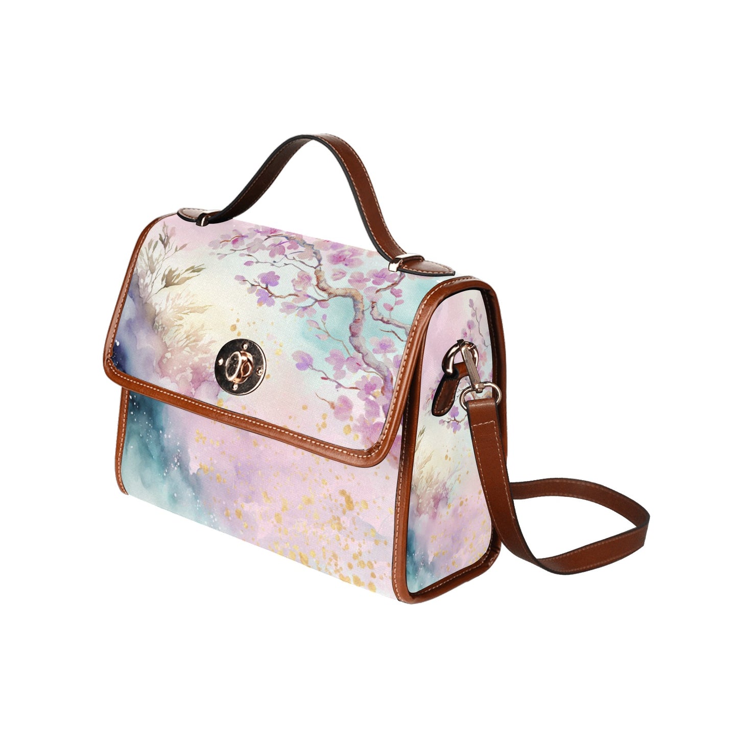 Dreamy Pink Cherry Blossom Tree Satchel Bag