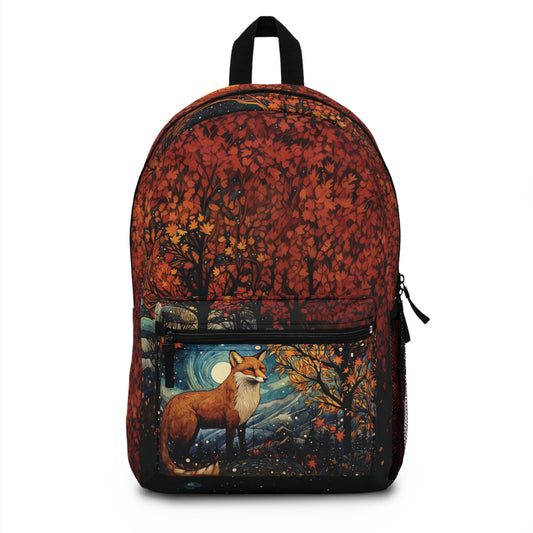 Fox in a Snowy Forest Backpack