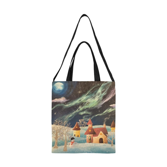 Snowy Holiday Canvas Tote Bag