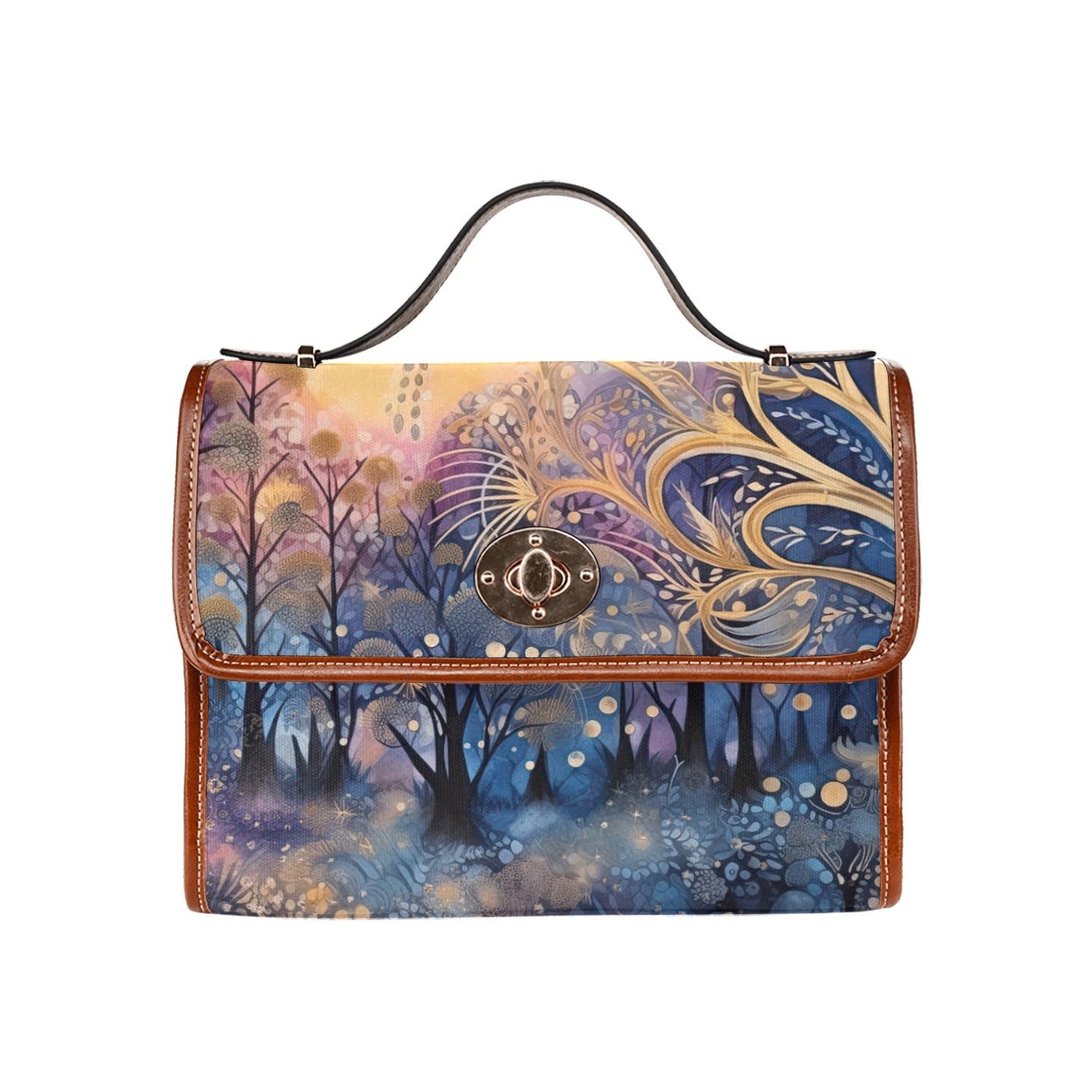 Colors of Hope Fantasy Forest Art Satchel Bag