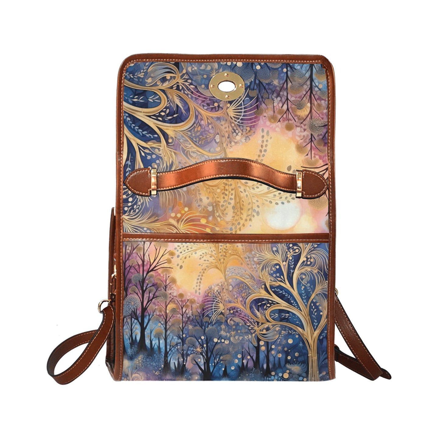 Colors of Hope Fantasy Forest Art Satchel Bag