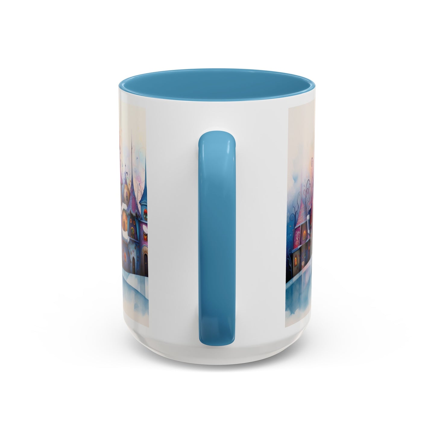 Pastel Winter Village Coffee Mug, 11oz