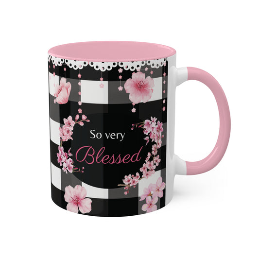 Blessed Ginghamn Mug, Colorful Mugs