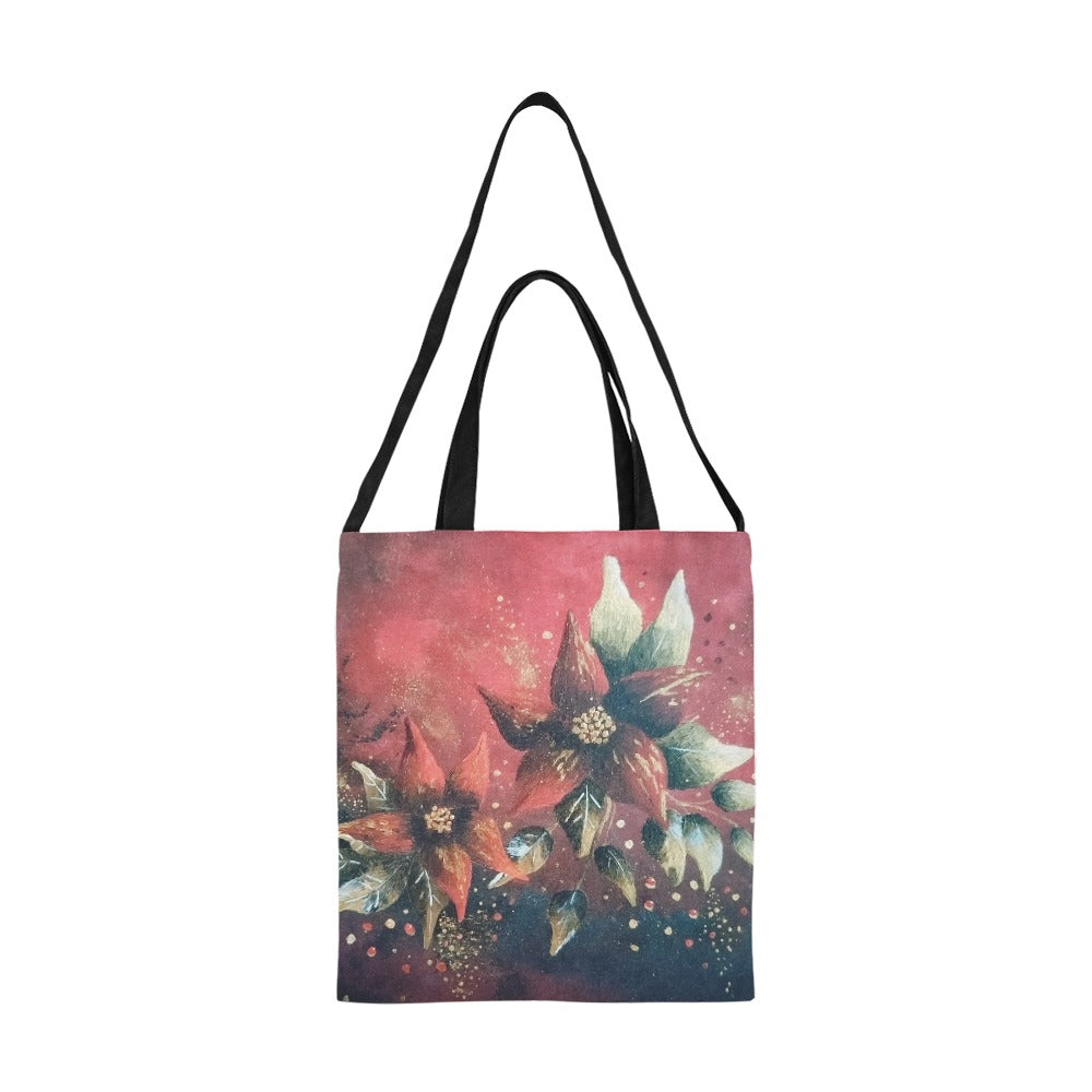 Poinsettia Elegance Canvas Tote Bag