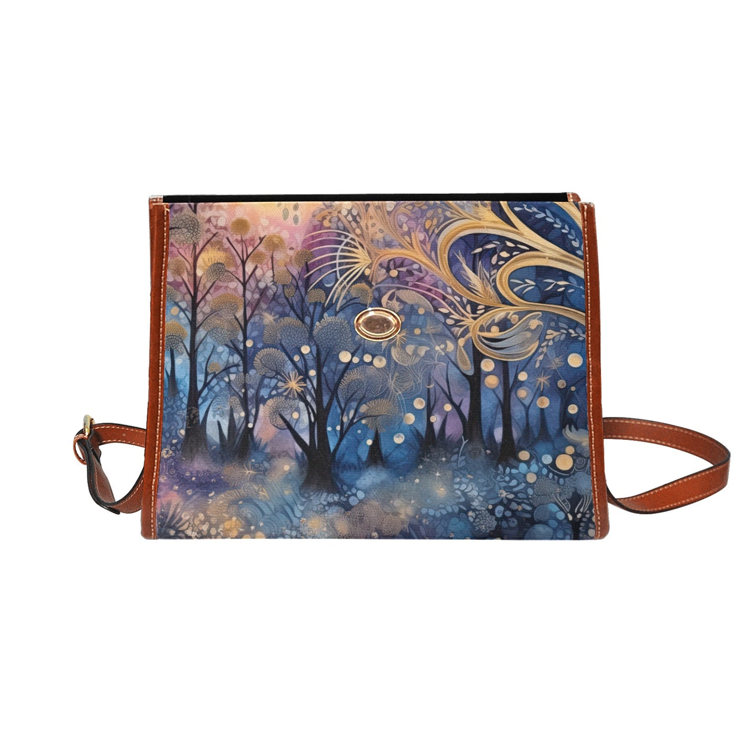 Colors of Hope Fantasy Forest Art Satchel Bag