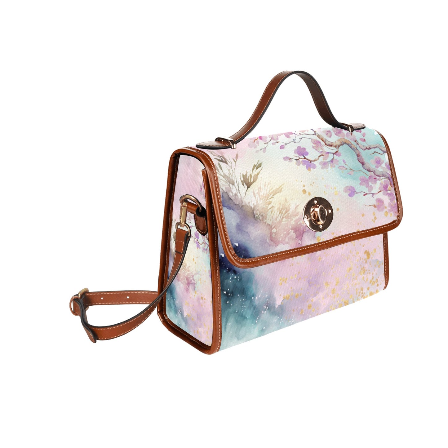 Dreamy Pink Cherry Blossom Tree Satchel Bag