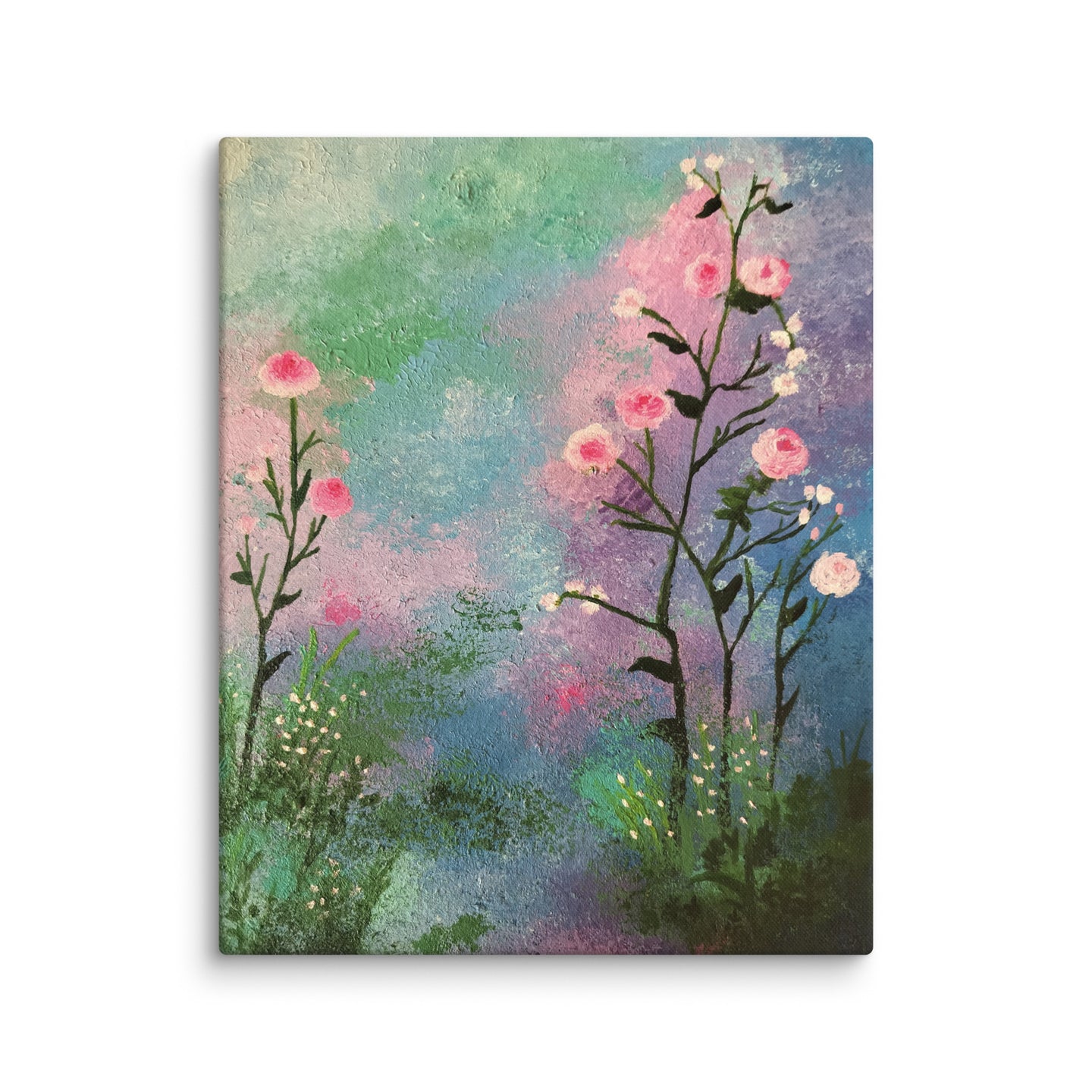 Impressionist Pastel Roses Canvas Art