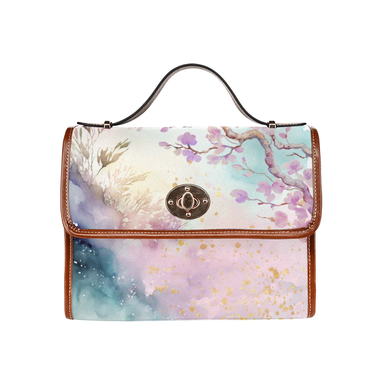 Dreamy Pink Cherry Blossom Tree Satchel Bag