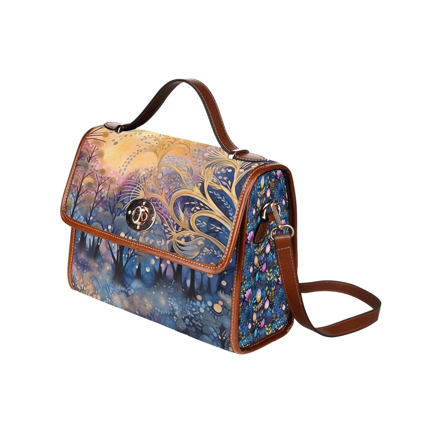 Colors of Hope Fantasy Forest Art Satchel Bag