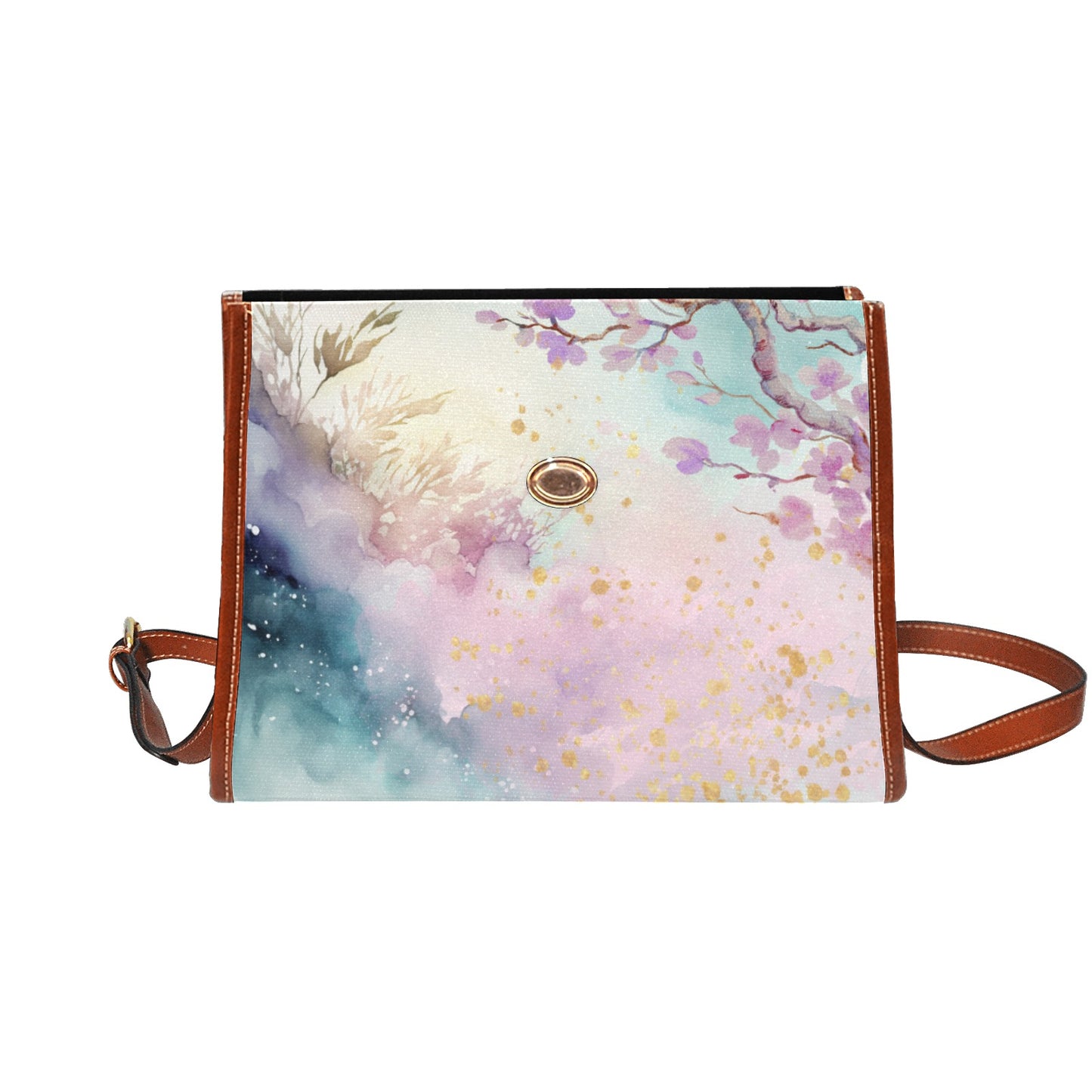 Dreamy Pink Cherry Blossom Tree Satchel Bag