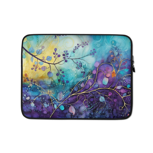 Enchanting Blue Tree Branches Laptop Sleeve